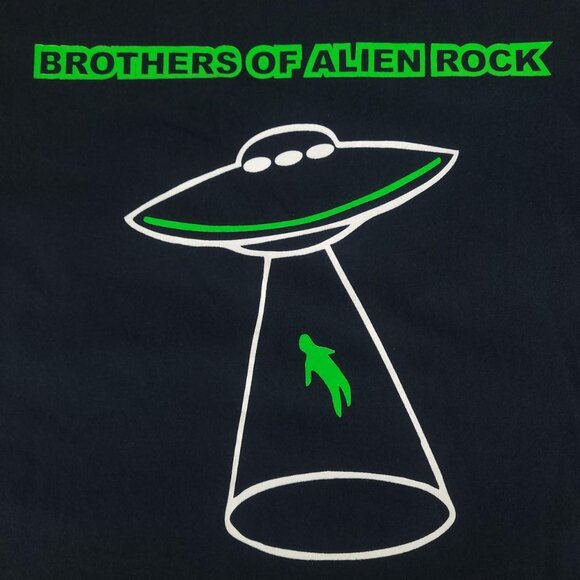 Brothers of Alien Rock We Come From Outer Space UFO alien obscure band shirt - Picture 3 of 5
